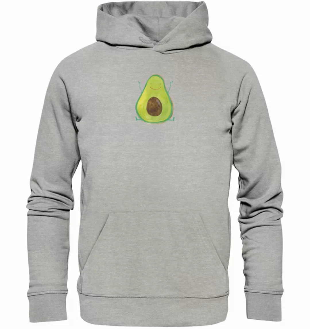 Mr. & Mrs. Panda Hoodie Avocado Glücklich Größe XXL - Heather Grey - Gesche günstig online kaufen