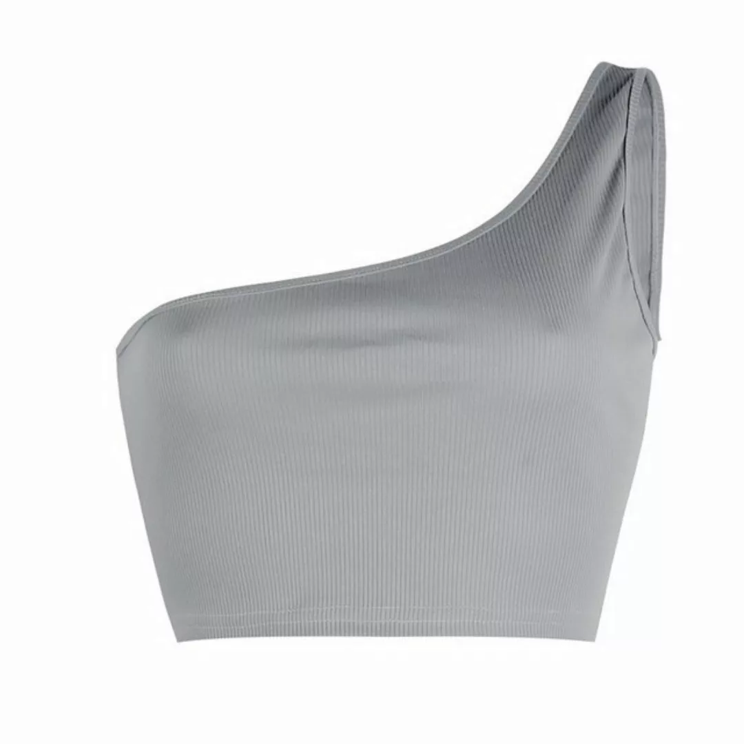 RUZU UG Blusentop Hemdbluse Ausgeschnittene,ärmellose Shoulder-Neckholder-W günstig online kaufen