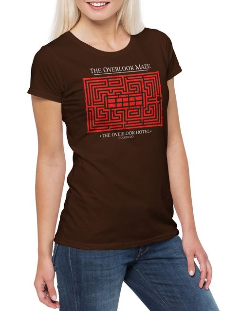 Urban Backwoods Print-Shirt The Overlook Maze Damen T-Shirt Hotel Horror Ku günstig online kaufen