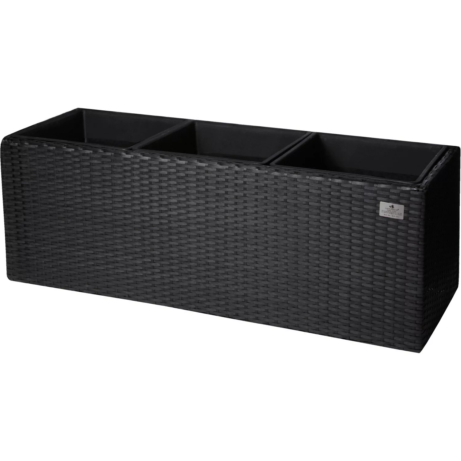 Gartenfreude Pflanzkübel Polyrattan 76 cm x 26 cm Anthrazit günstig online kaufen