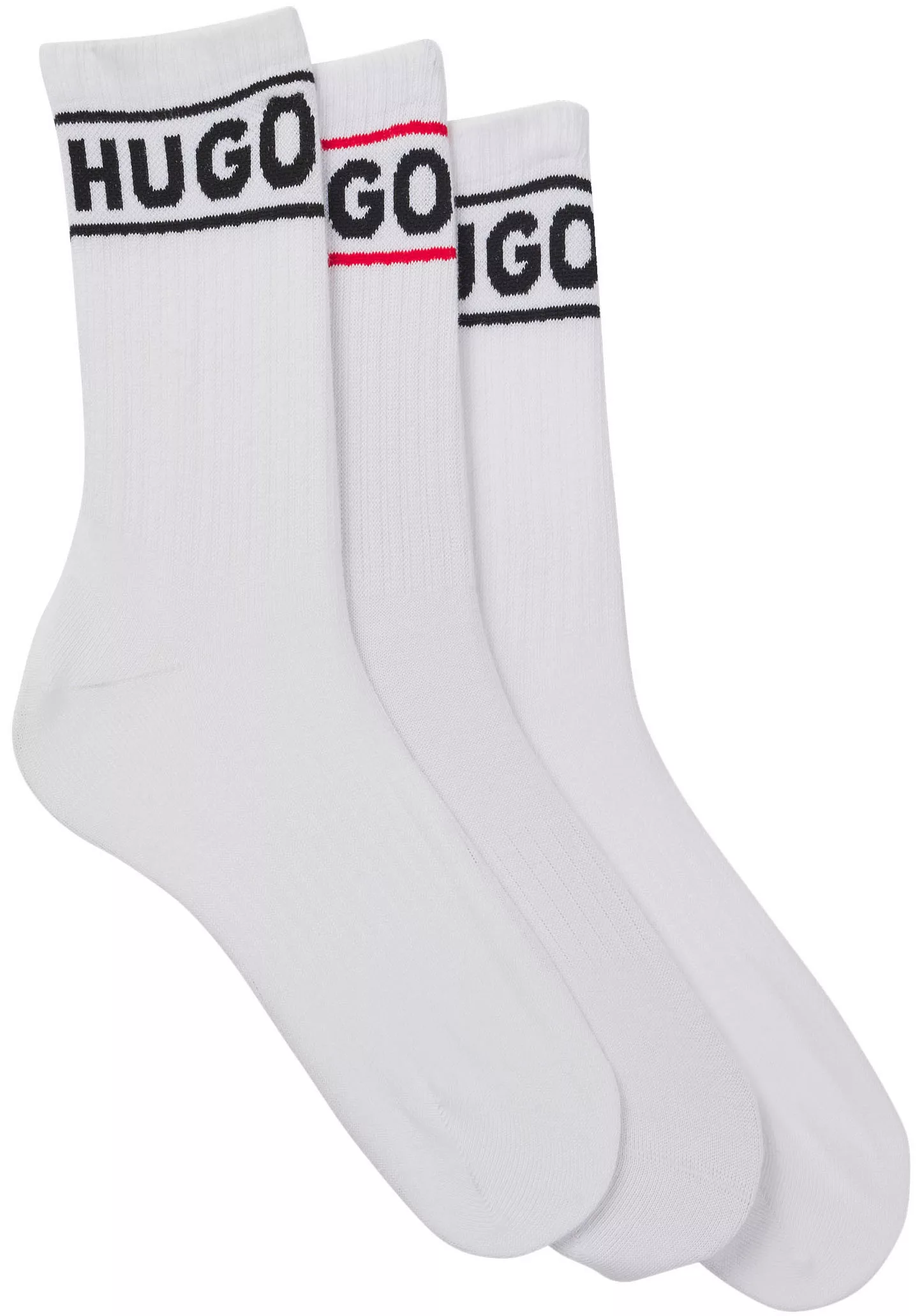 HUGO Underwear Freizeitsocken "3P QSRIB SPORTY CC W", (Packung, 3 Paar, 3er günstig online kaufen