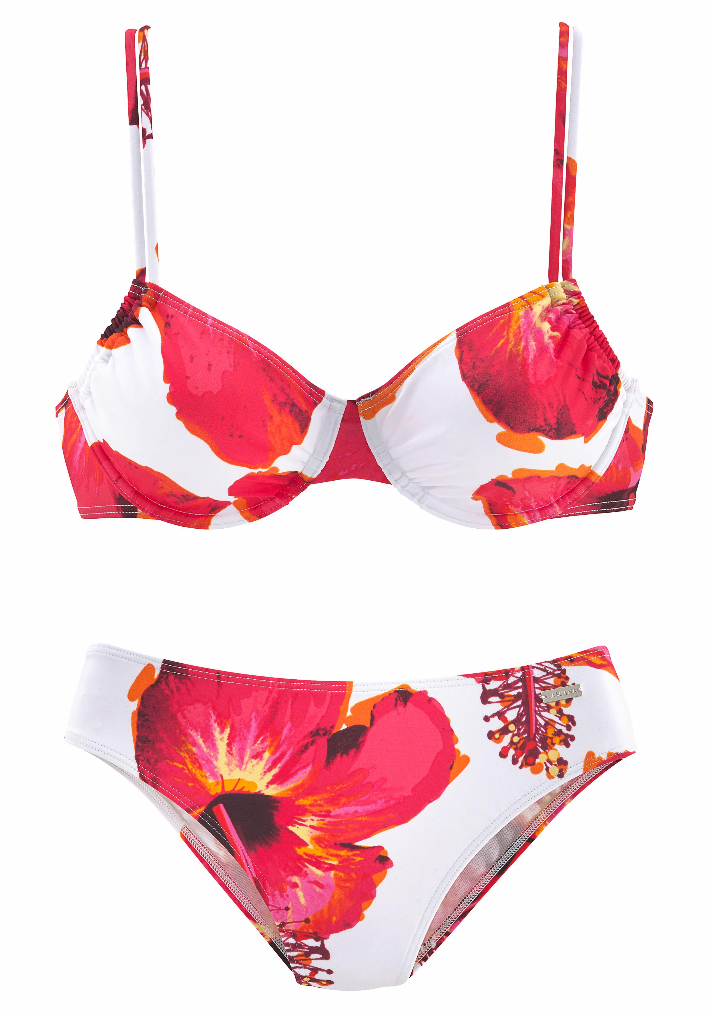 LASCANA Bügel-Bikini, mit plakativem Blütenprint günstig online kaufen