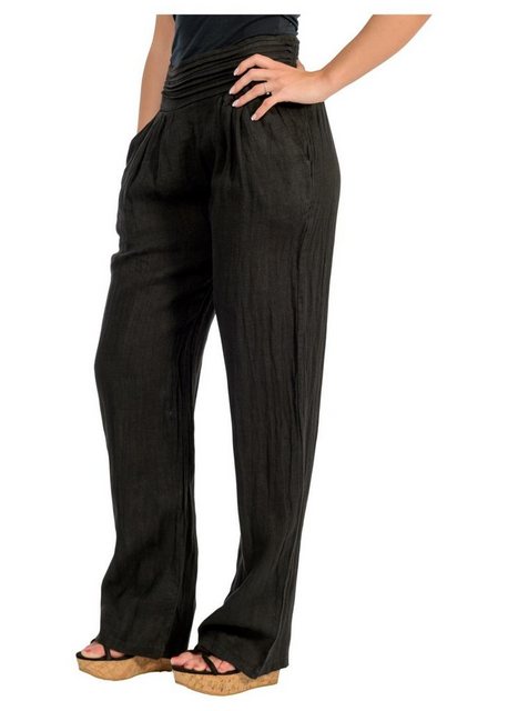 malito more than fashion Leinenhose 2727 bequemer und breiter Gummizug günstig online kaufen