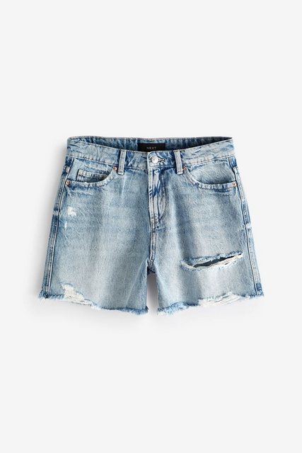 Next Jeansshorts Denim-Shorts mit hoher Taille und Rissen (1-tlg) günstig online kaufen