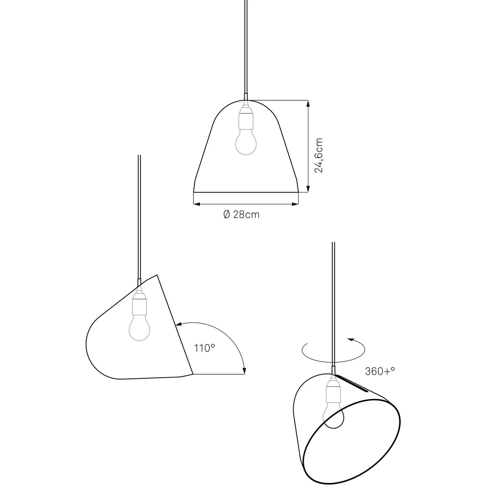 Nyta Tilt Pendelleuchte, Kabel 3m rot, grau günstig online kaufen