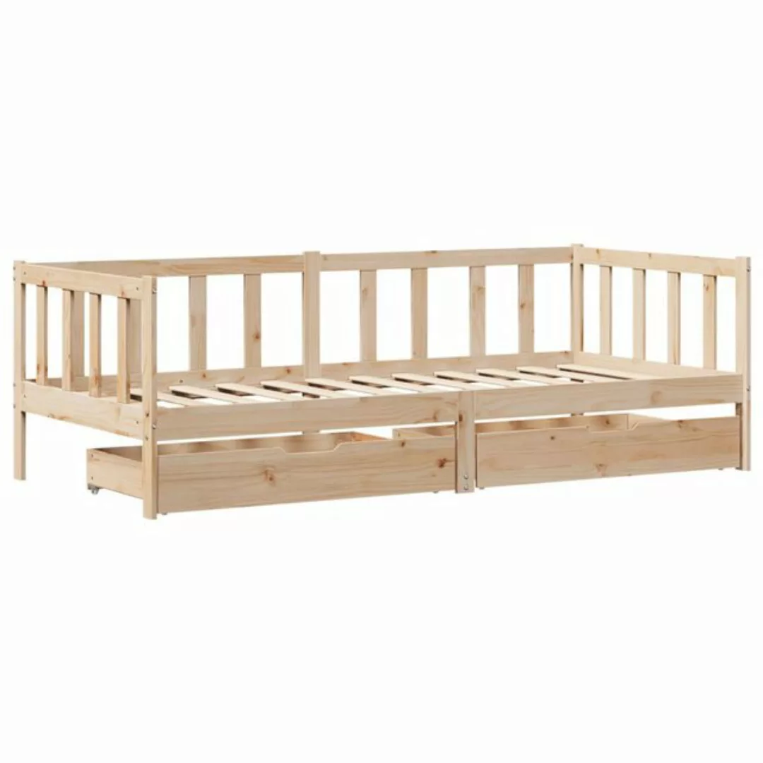 vidaXL Bett Tagesbett mit Schubladen 90x200 cm Massivholz Kiefer günstig online kaufen