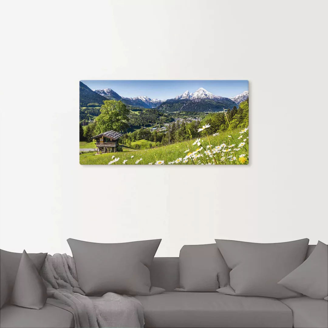 Artland Wandbild "Landschaft in den Bayerischen Alpen", Berge, (1 St.) günstig online kaufen