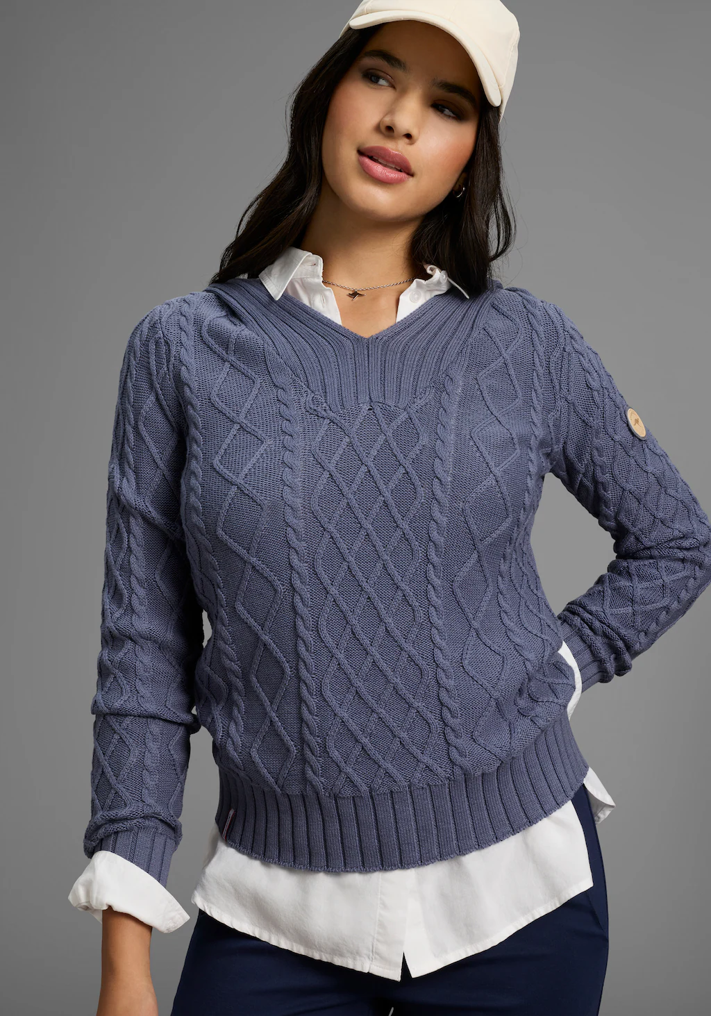 KangaROOS Kapuzenpullover, aus Zopfstrick günstig online kaufen