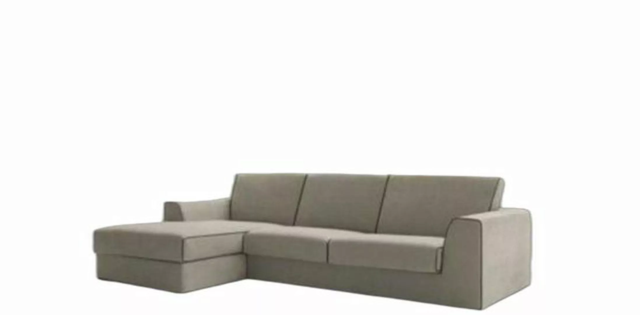 Xlmoebel Ecksofa Grau Sitzlandschaft Gewebe Ecksofa Textil L-Form, 1 Teile, günstig online kaufen