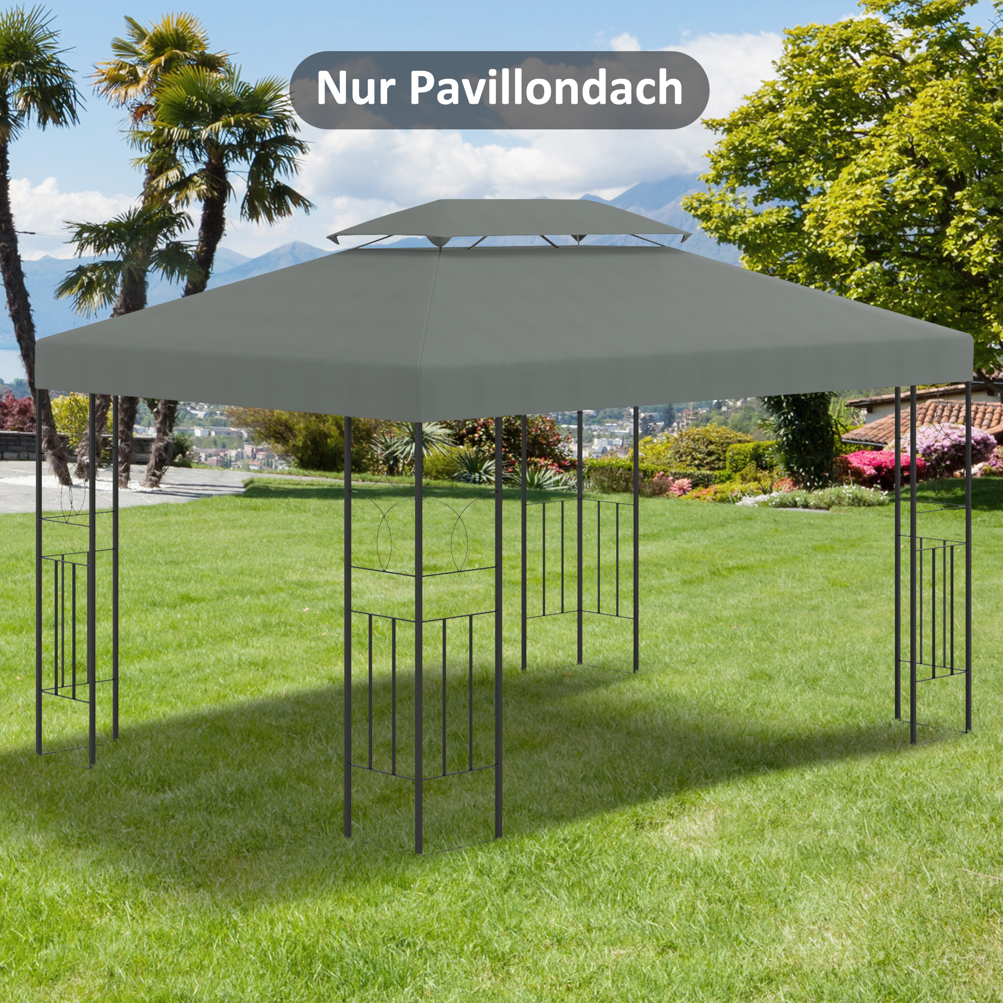 Outsunny Ersatzdach Pavillondach für Metallpavillon Gartenpavillon Partyzel günstig online kaufen