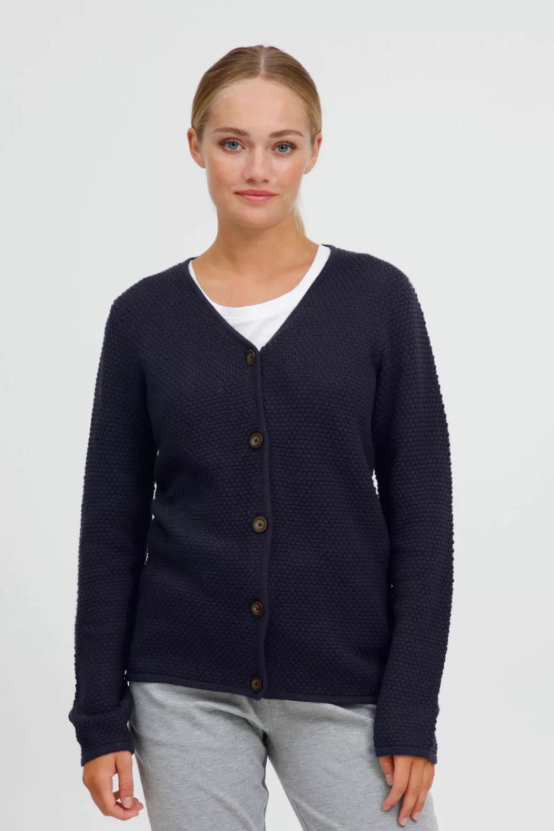 OXMO Cardigan OXHelga Damen Feinstrick Cardigan/Strickjacke günstig online kaufen