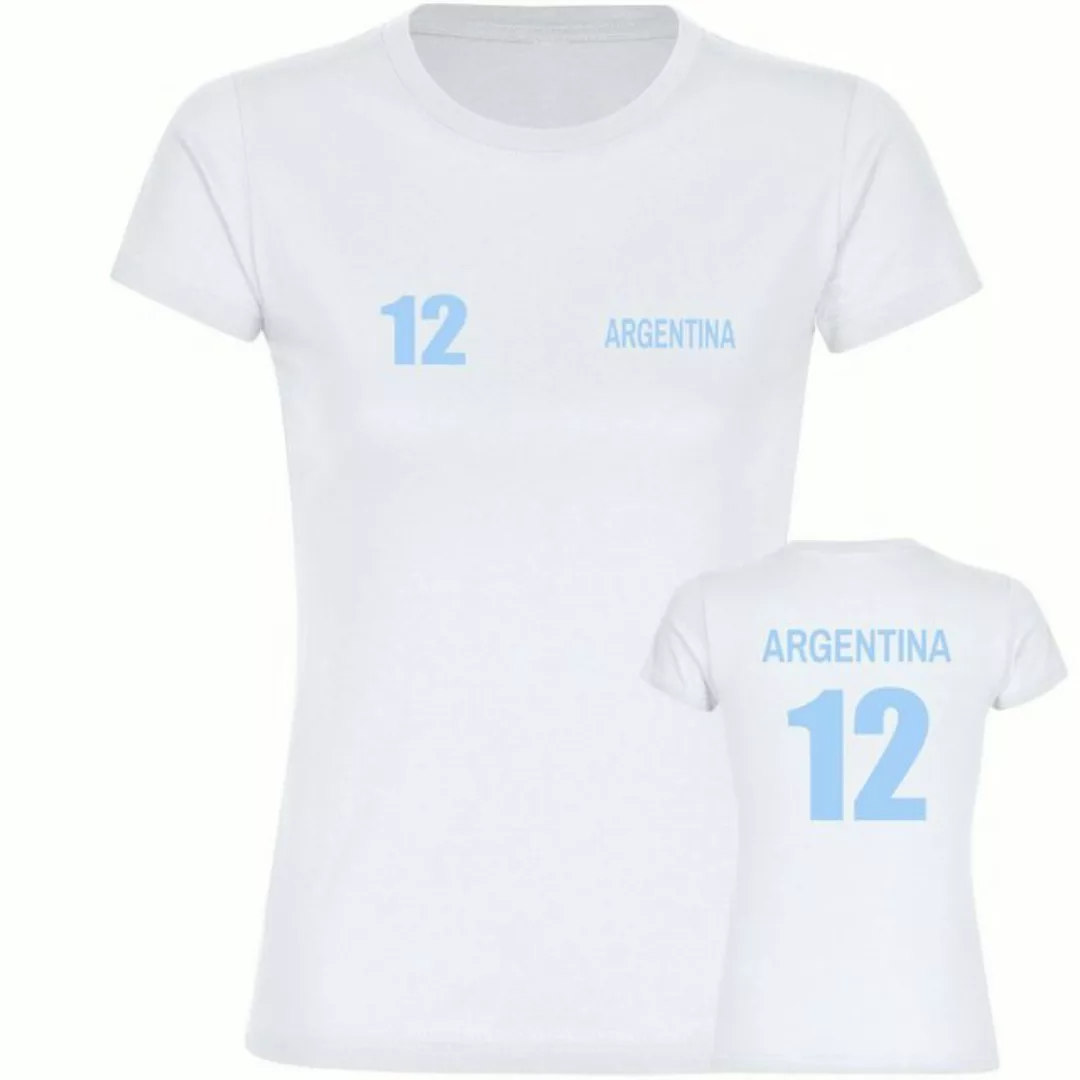 multifanshop T-Shirt Damen Argentina - Trikot 12 - Frauen günstig online kaufen