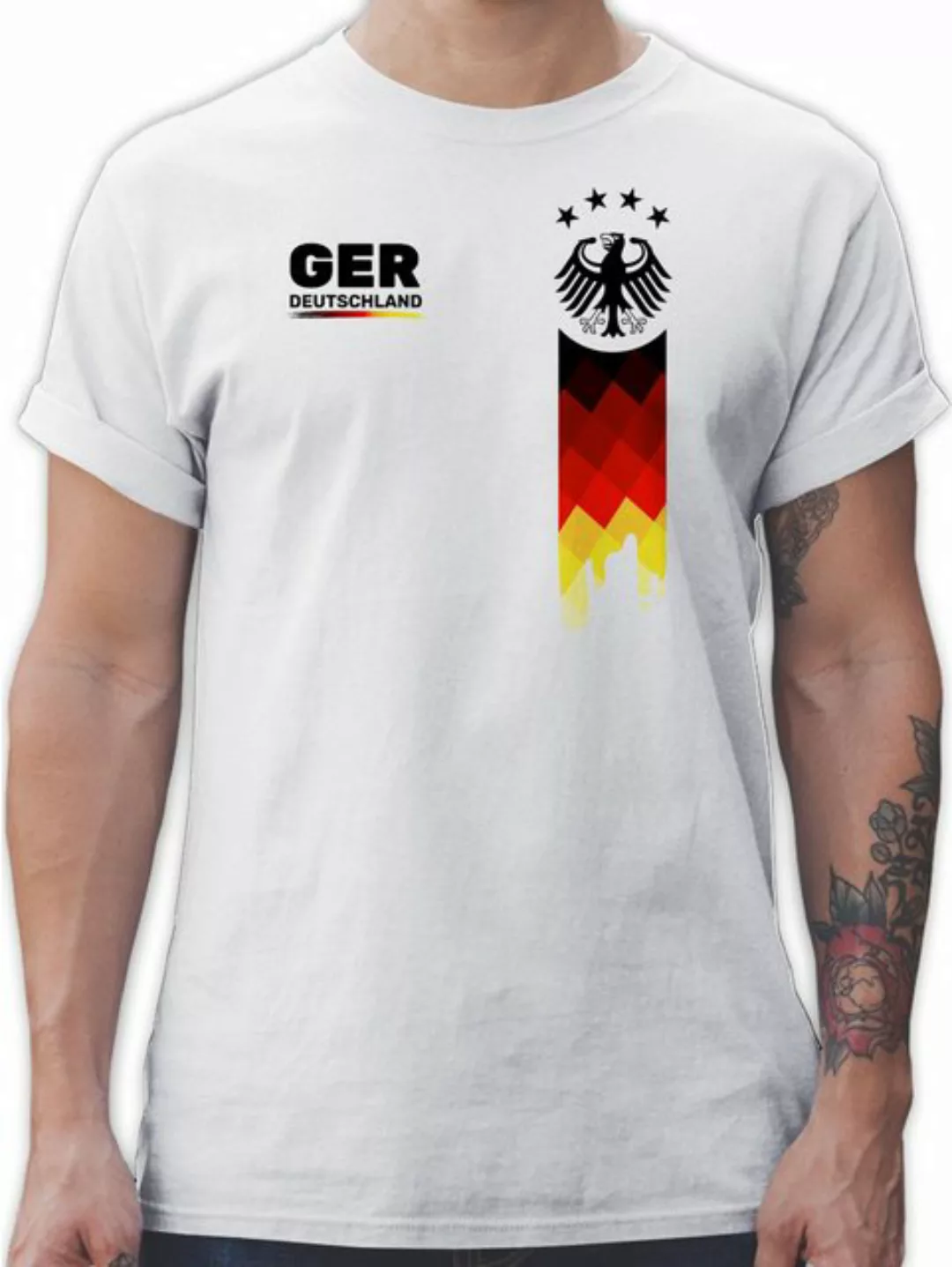 Shirtracer T-Shirt Deutschland Trikot, GER Fanartikel mit Deutschland Flagg günstig online kaufen