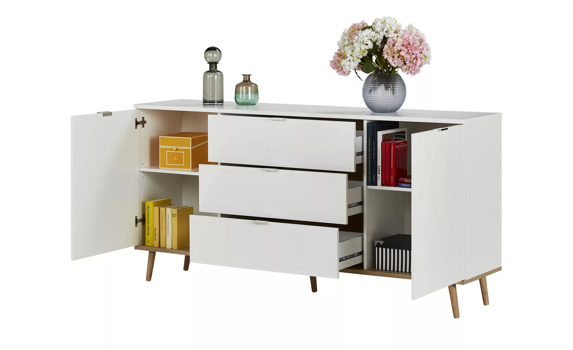 Sideboard  Gallese ¦ weiß ¦ Maße (cm): B: 180 H: 87 T: 40 Kommoden & Sidebo günstig online kaufen