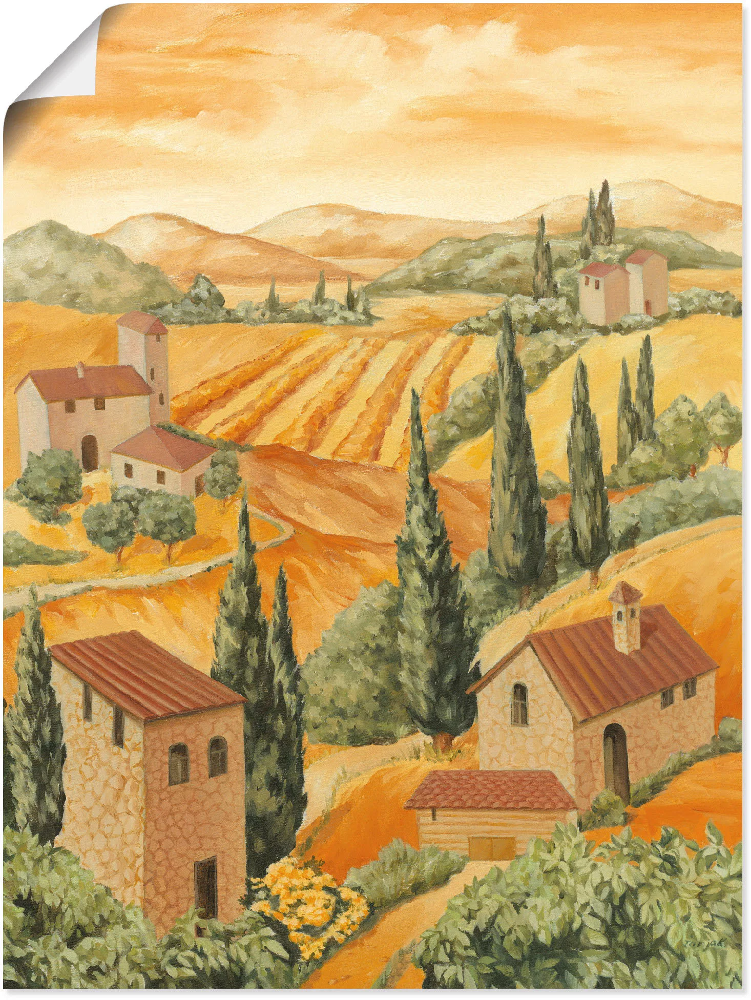 Artland Wandbild "Italien Toscana", Europa, (1 St.) günstig online kaufen