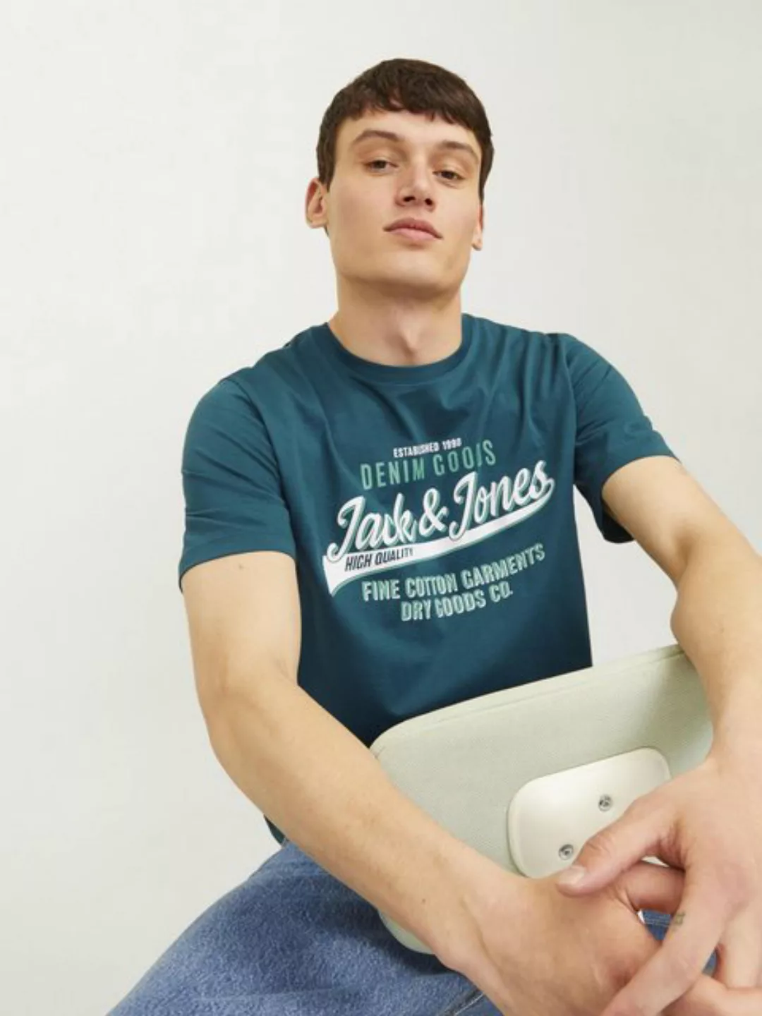 Jack & Jones Rundhalsshirt JJELOGO TEE SS O-NECK 2 COL AW24 SN günstig online kaufen