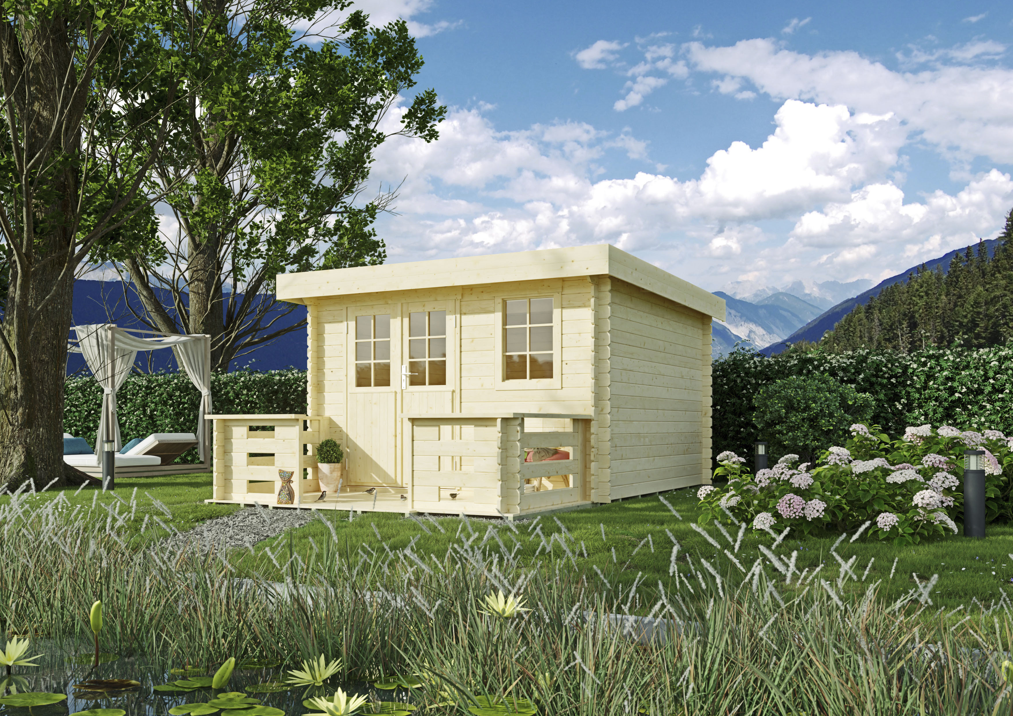 KONIFERA Gartenhaus "Sirius", mit Terrasse und inklussive Fußboden günstig online kaufen