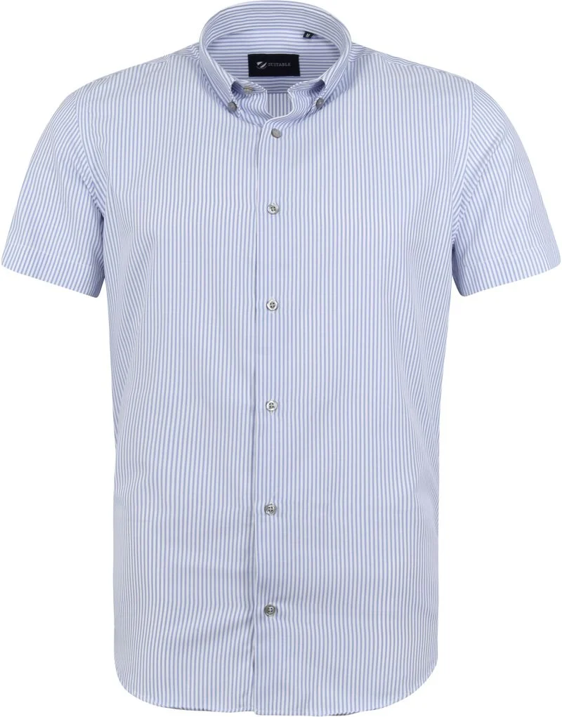 Suitable Shortsleeve Hemd Streifen Blau - Größe XL günstig online kaufen