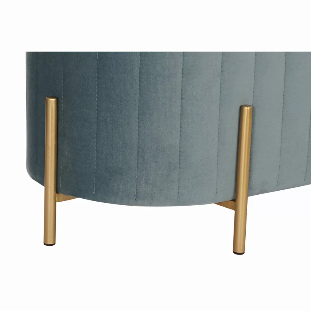 Barhocker Dkd Home Decor   Blau Golden Metall Polyester Samt (123 X 50 X 45 günstig online kaufen