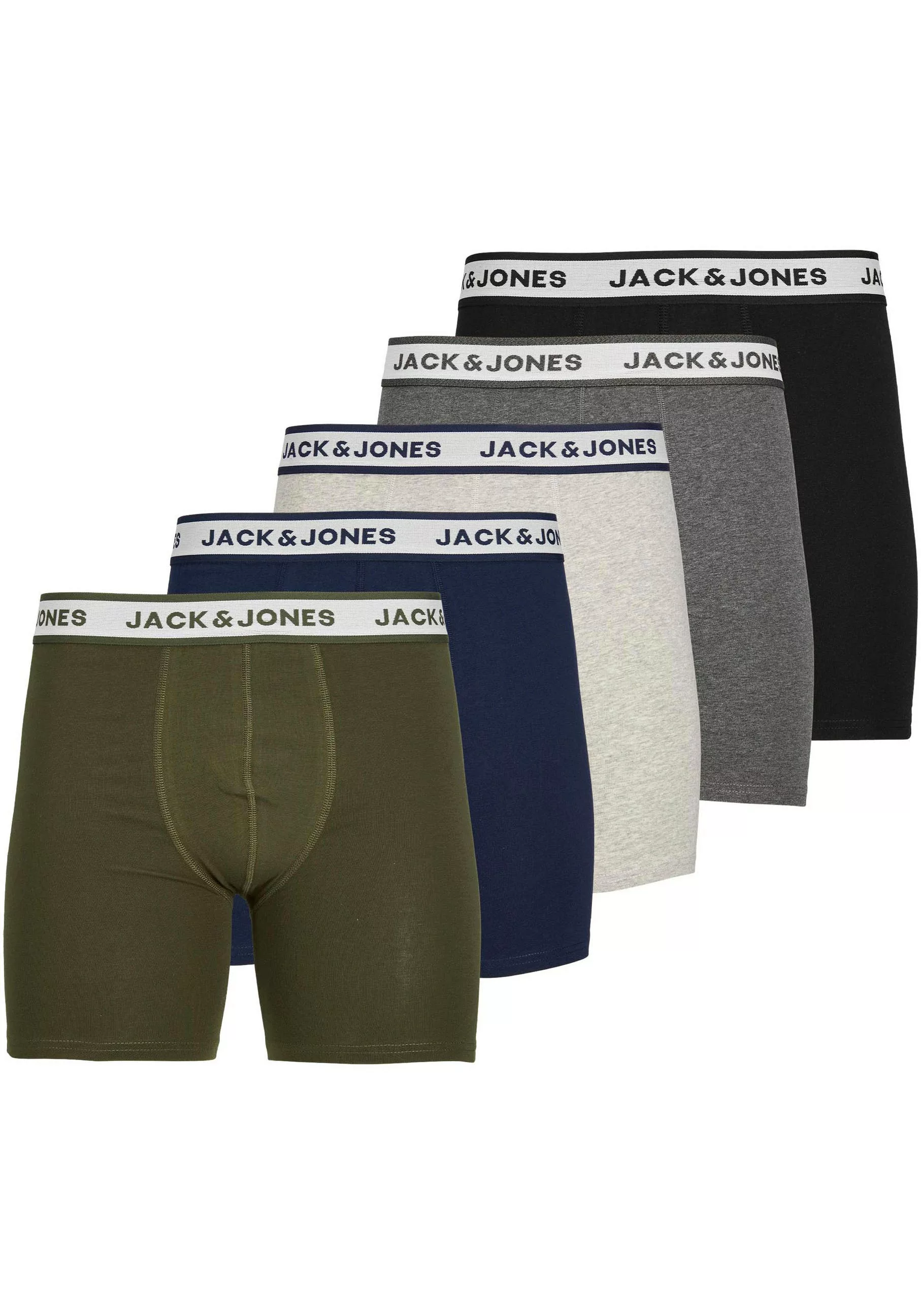 Jack & Jones Boxershorts "JJ JACSOLID BOXER BRIEFS 5 P", (Packung, 5 St.) günstig online kaufen