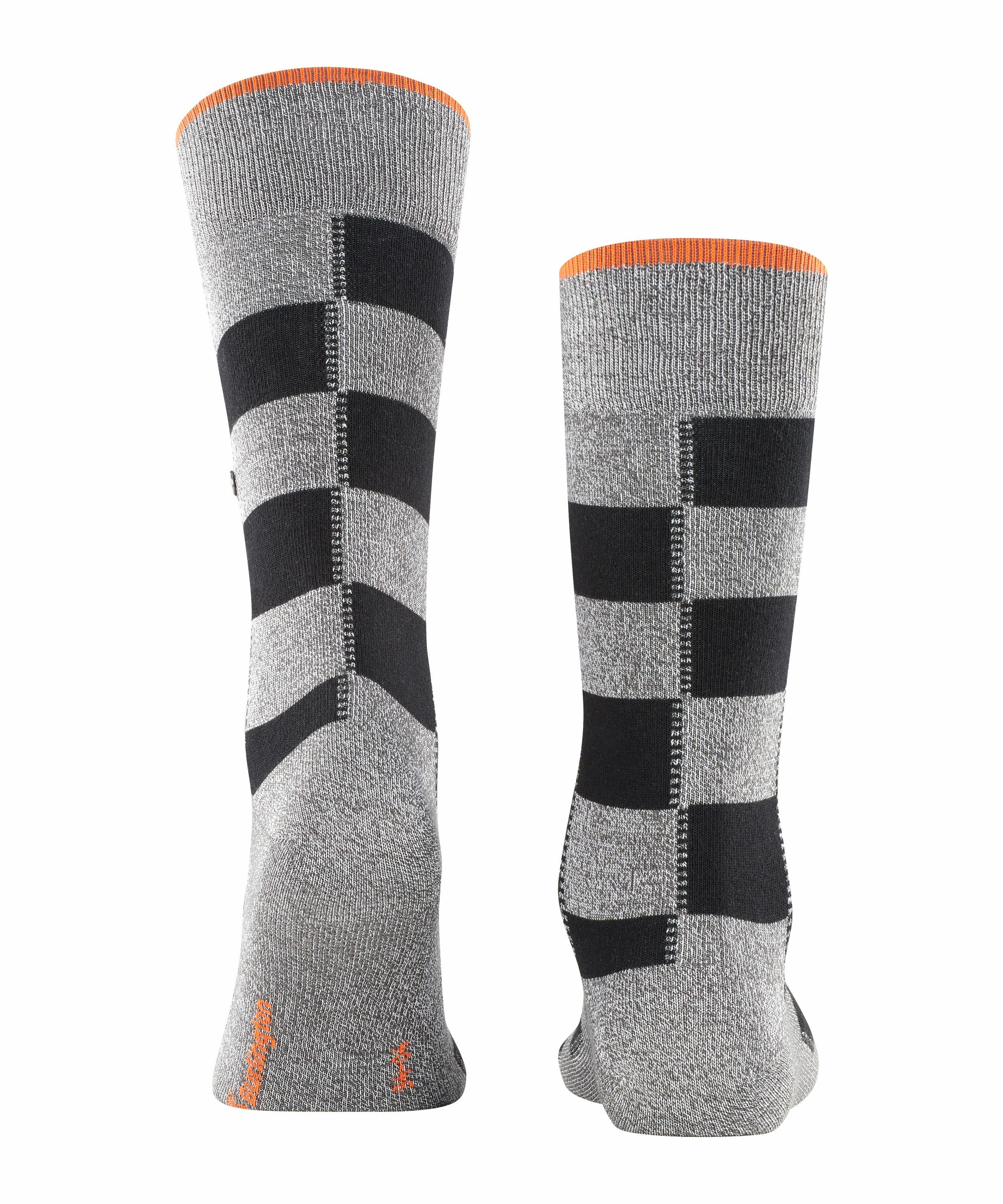 Burlington Indigo Herren Socken, 40-46, Schwarz, AnderesMuster, Baumwolle, günstig online kaufen