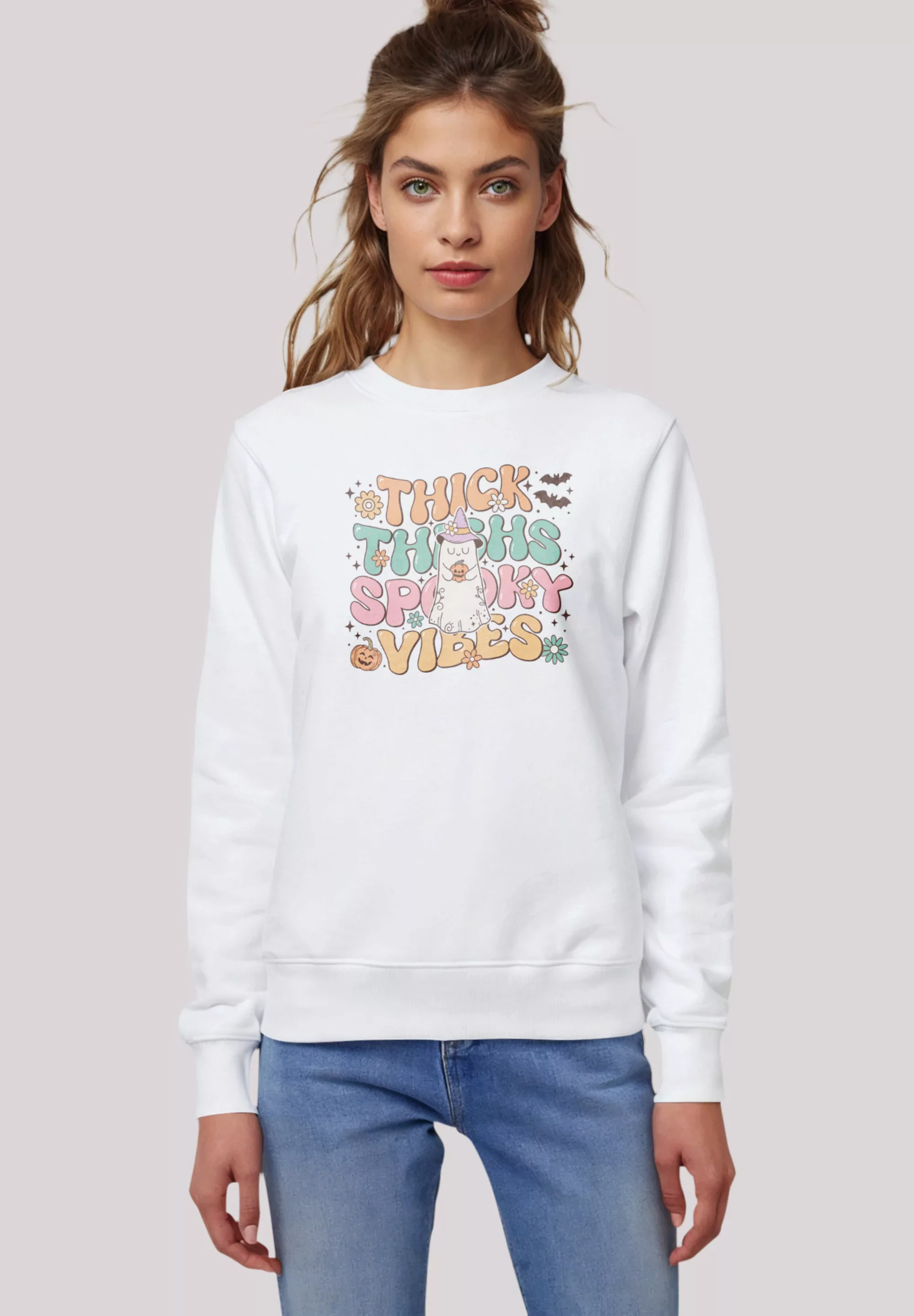 F4NT4STIC Sweatshirt "Retro Halloween Thick Thighs Spooky Vibes", Premium Q günstig online kaufen