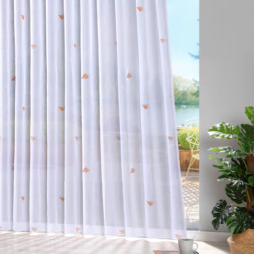 Weckbrodt Gardine »Lissi«, (1 St.), Voile, bedruckt, Allover, Motiv, halbtr günstig online kaufen