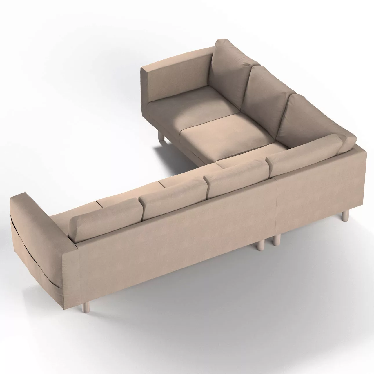 Bezug für Norsborg 5-Sitzer Ecksofa, beige-grau, Norsborg 5-Sitzer Ecksofab günstig online kaufen