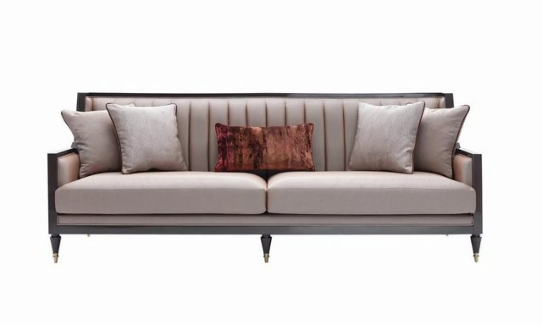 JVmoebel 4-Sitzer Viersitzer Sofa 4 Sitzer Stoffsofa Polstersofa Grau Klass günstig online kaufen