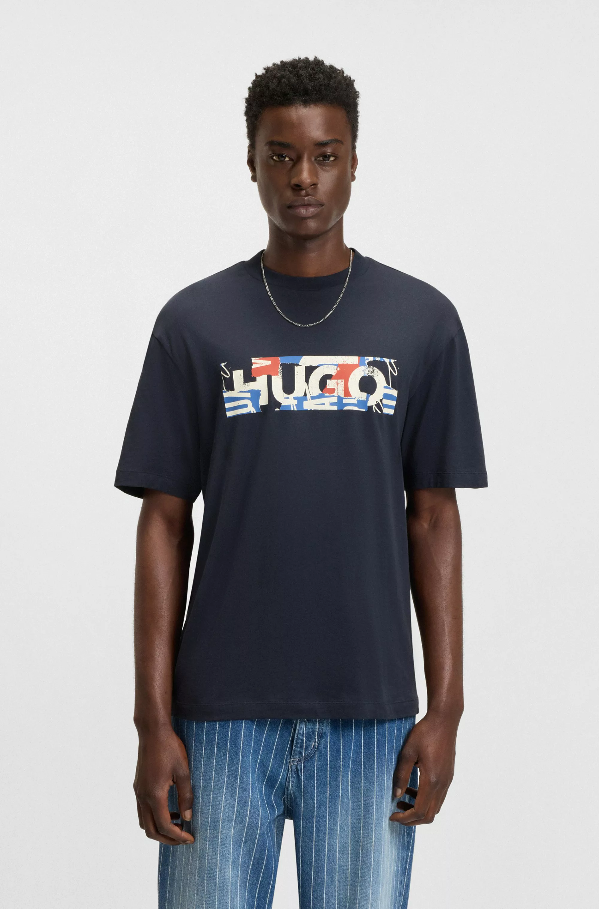 HUGO Blue T-Shirt Nugix mit grafischem günstig online kaufen