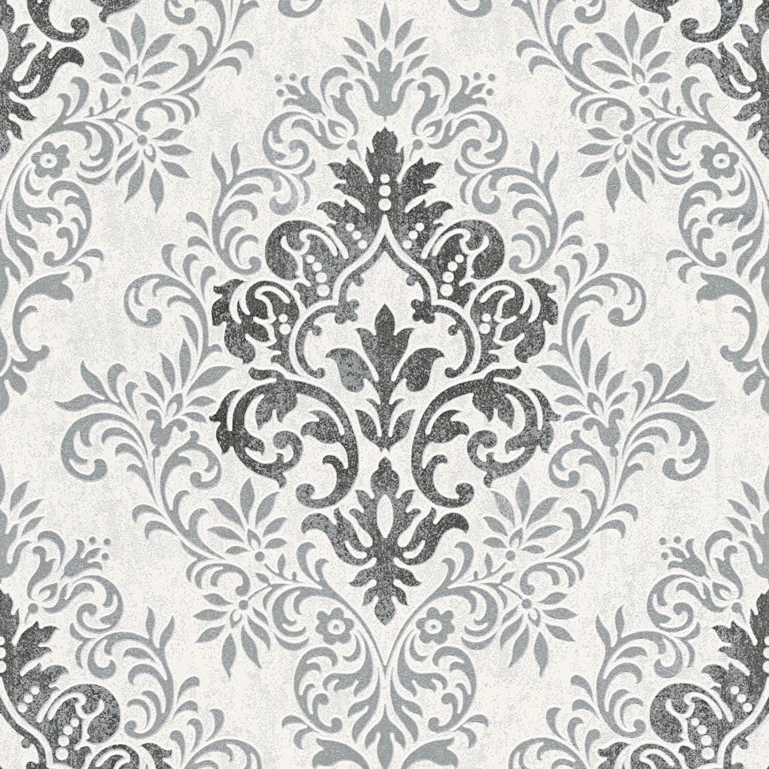 Bricoflor Vintage Tapete Weiß Grau Hellgraue Vliestapete mit Ornament aus V günstig online kaufen