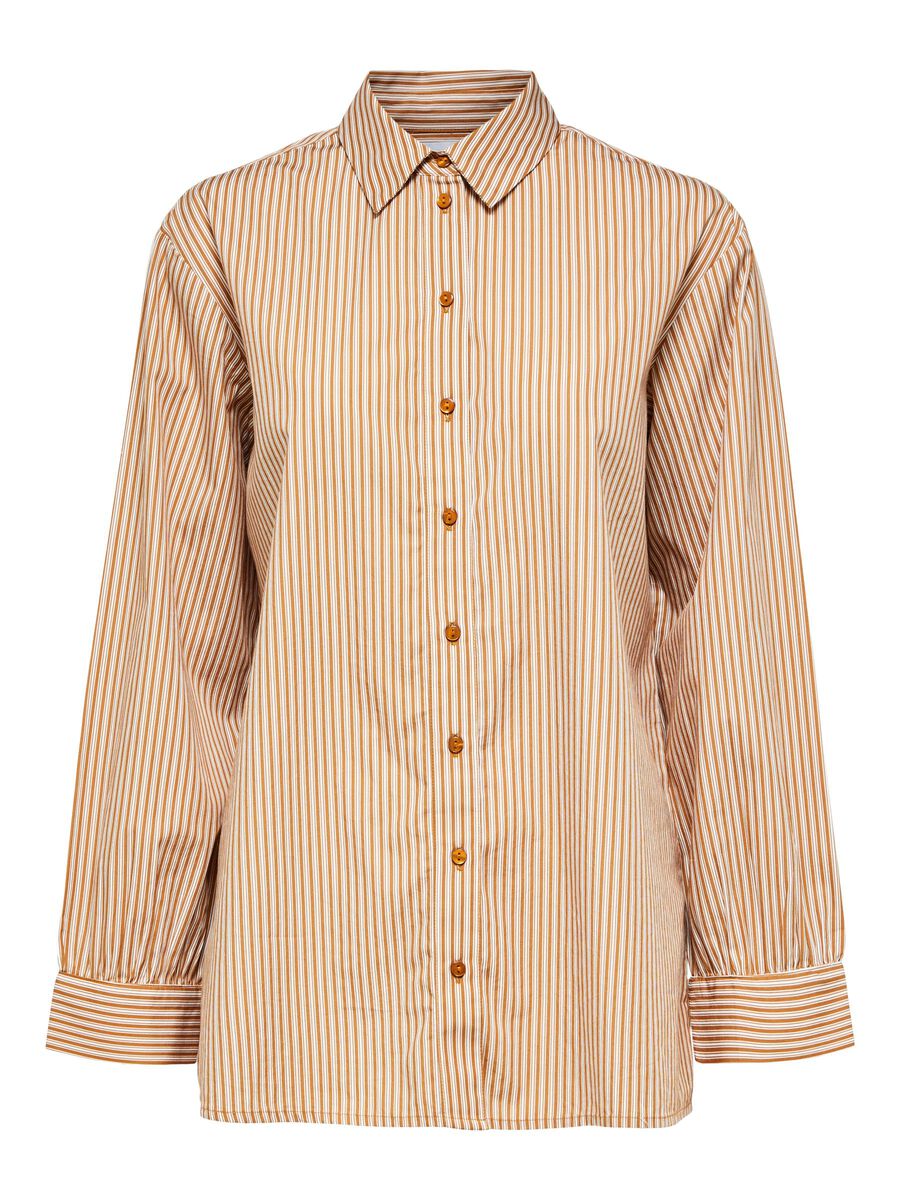 SELECTED FEMME Blusenshirt Basic Langarm Hemd Bluse aus Baumwolle SLFREKA ( günstig online kaufen