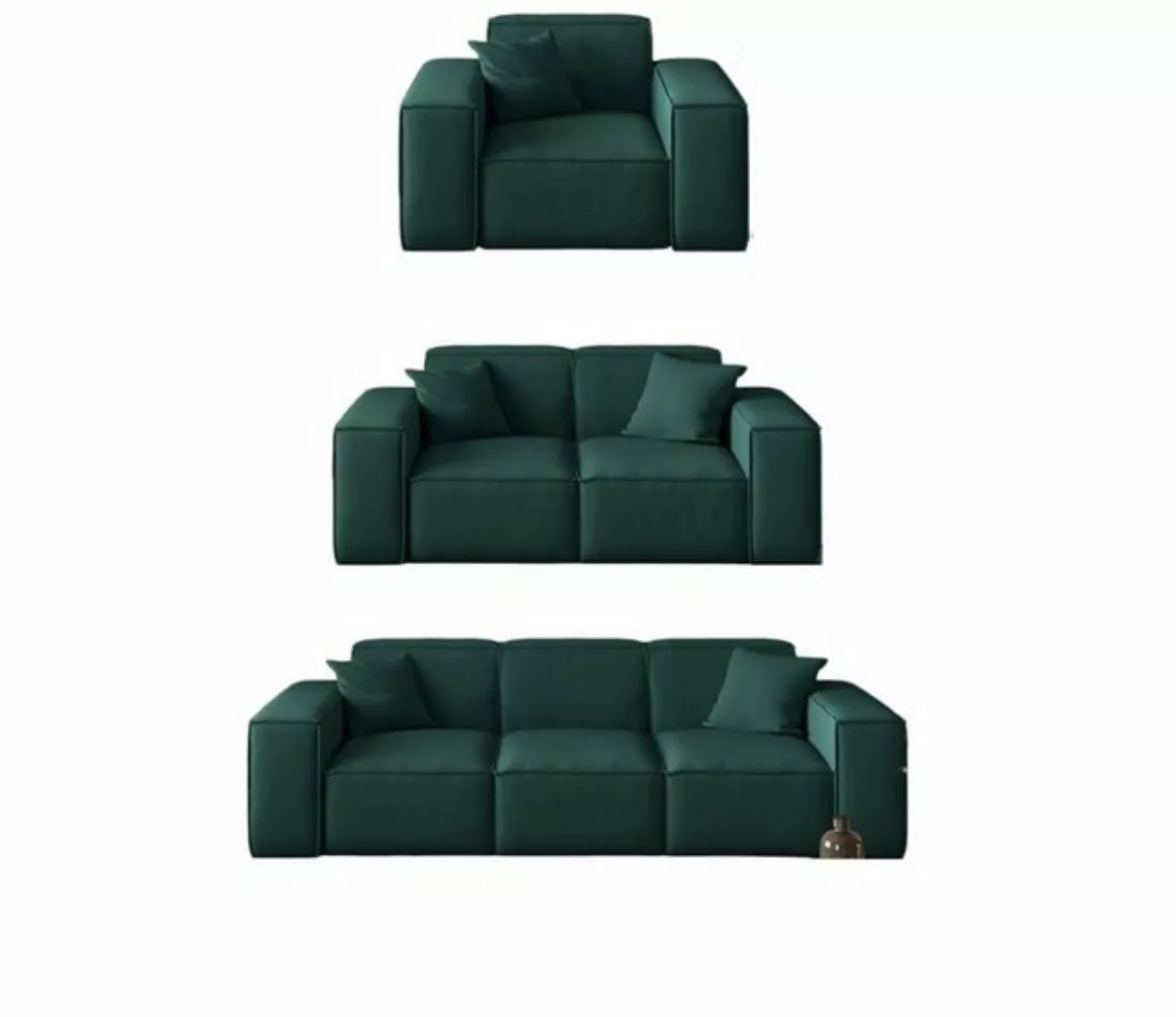 Fun Möbel Polstergarnitur Sofaset Designersofa CELES 3-2-1 in Stoff inkl. 5 günstig online kaufen