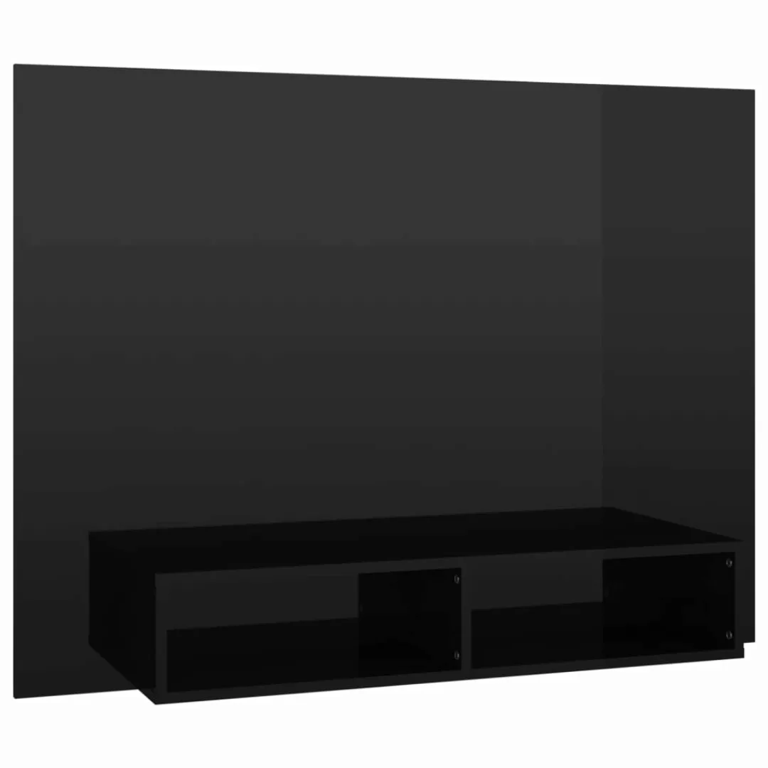 Tv-wandschrank Hochglanz-schwarz 120x23,5x90 Cm Spanplatte günstig online kaufen