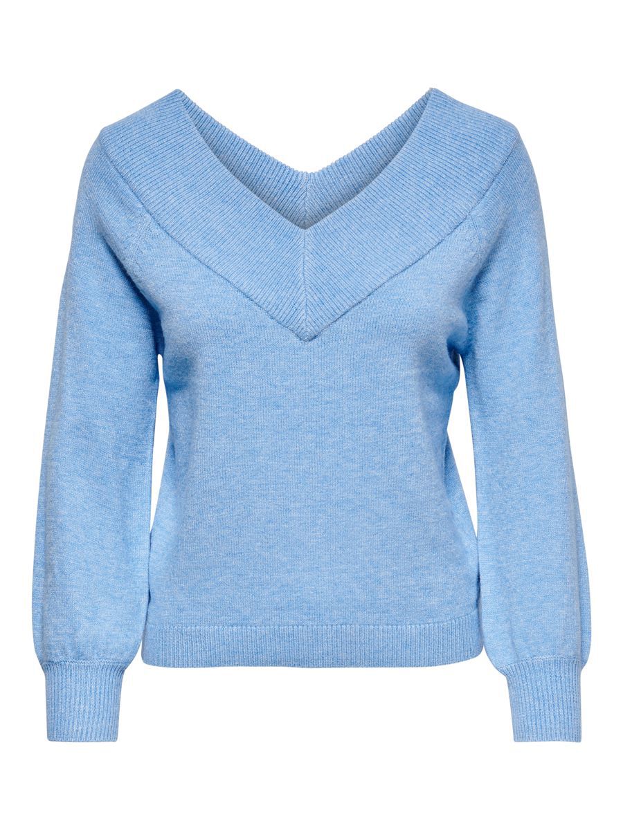 Jdy Shanon Off Shoulder Pullover M Lichen Blue / Detail Melange günstig online kaufen