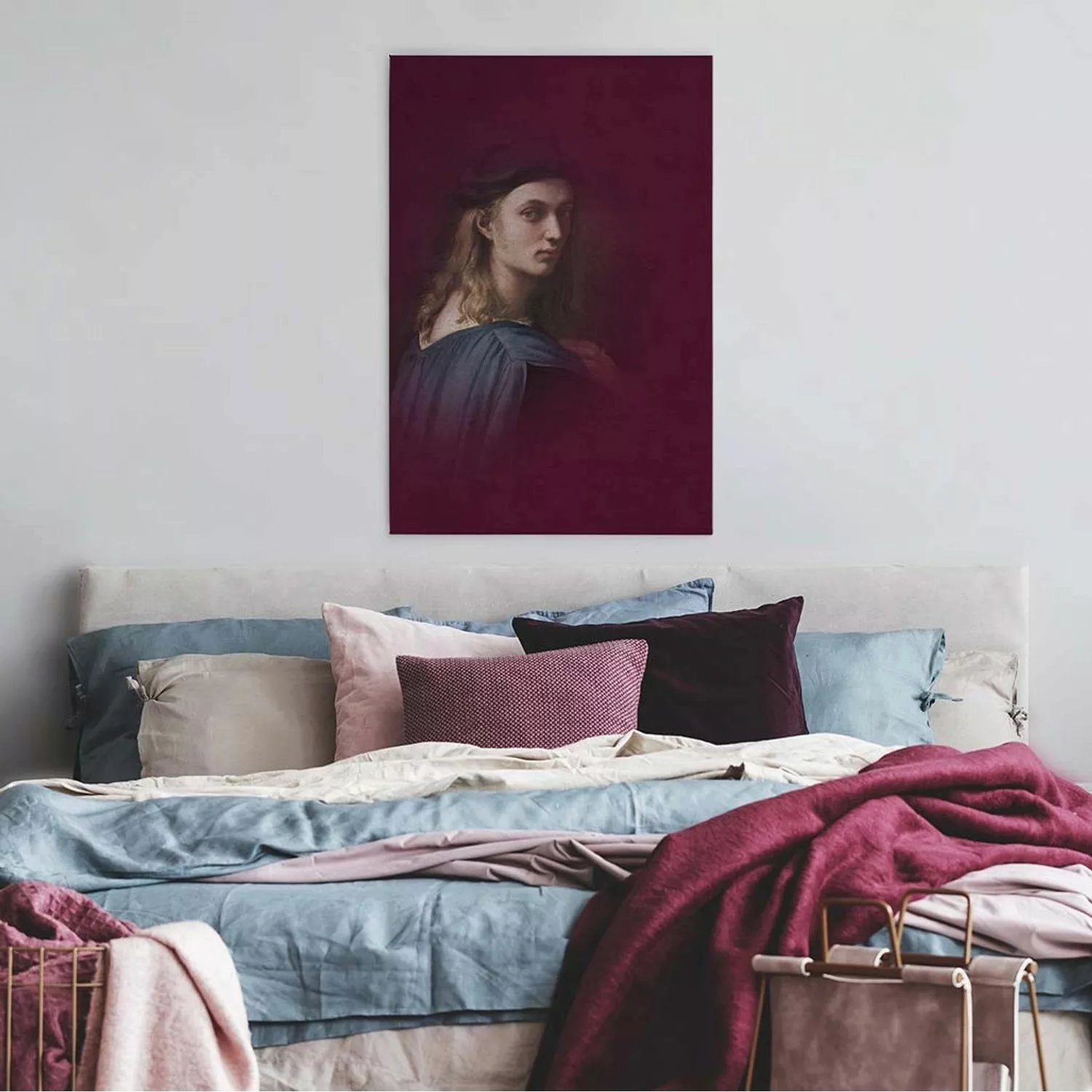 Bricoflor Wandbild Portrait Violett Leinwandbild Mit Gemälde Motiv Lila In günstig online kaufen