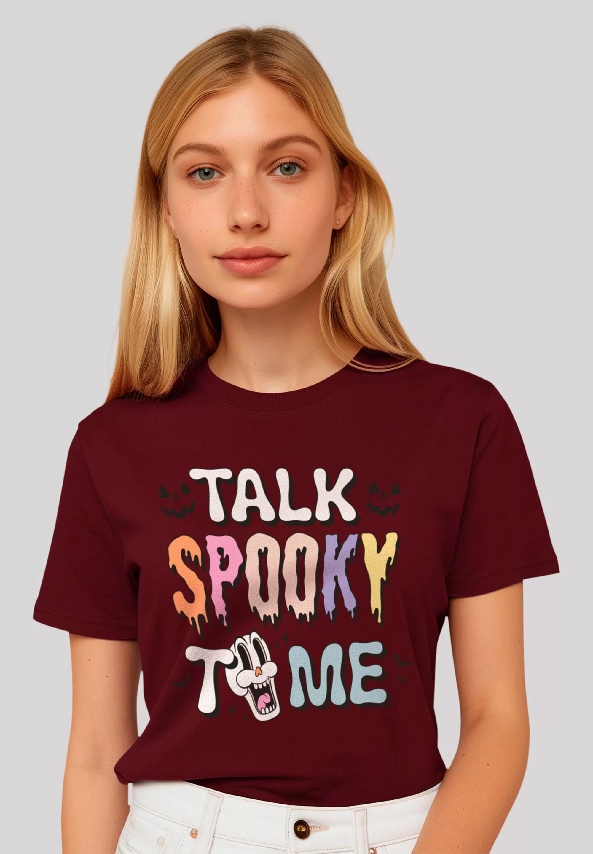 F4NT4STIC T-Shirt "Retro Halloween Talk Spooky to Me", Premium Qualität günstig online kaufen