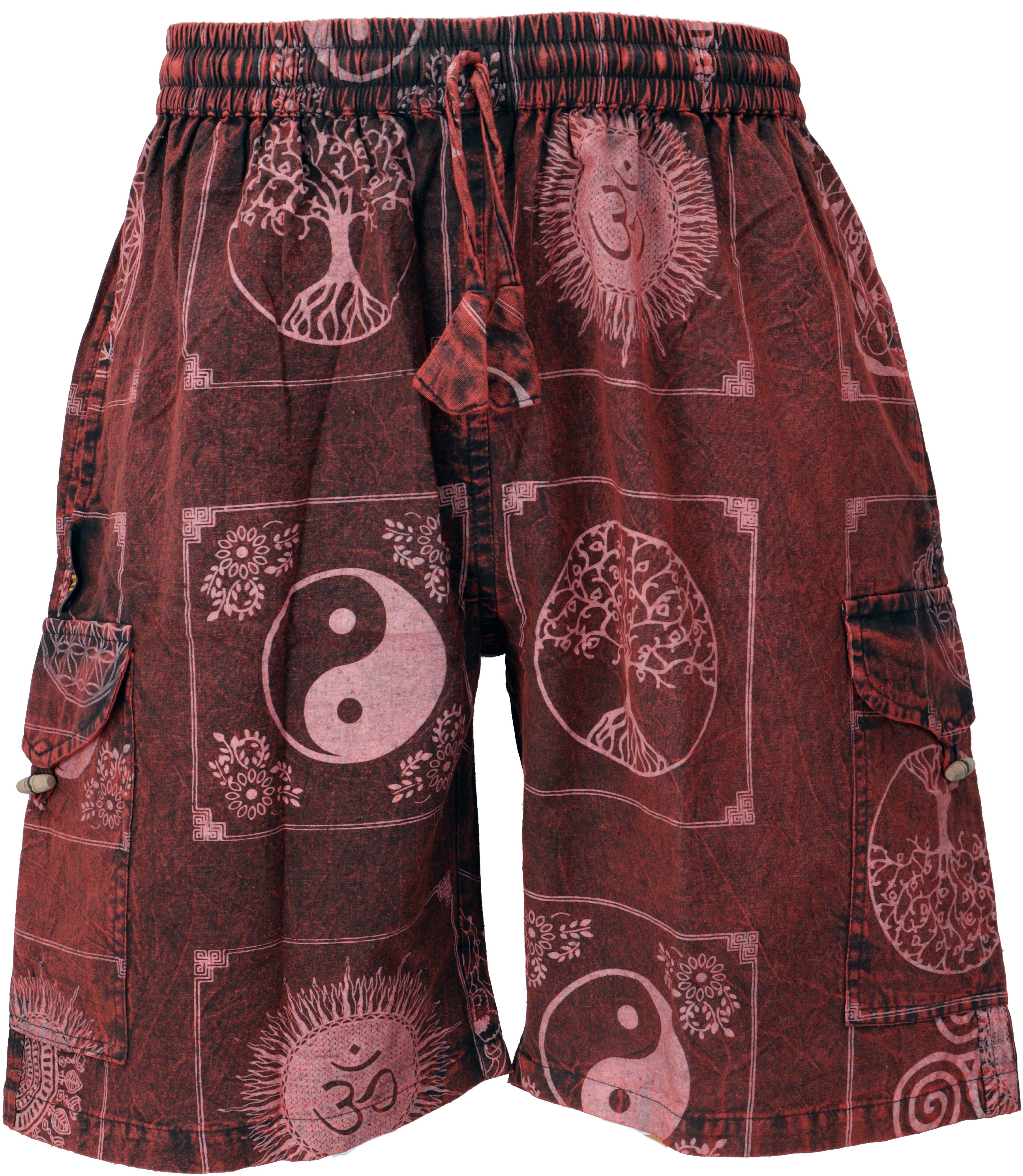 Guru-Shop Relaxhose Ethno Yogashorts, stonewash Shorts günstig online kaufen