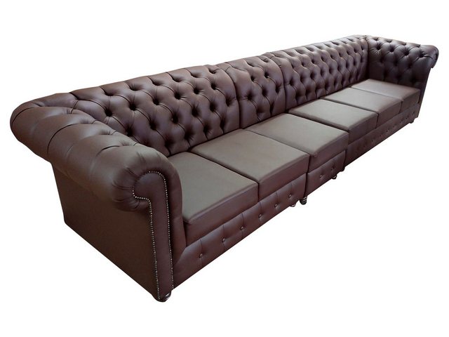 JVmoebel Sofa, Chesterfield Big Sofa Couchen Ledersofa xxl Big Sofas Braun günstig online kaufen