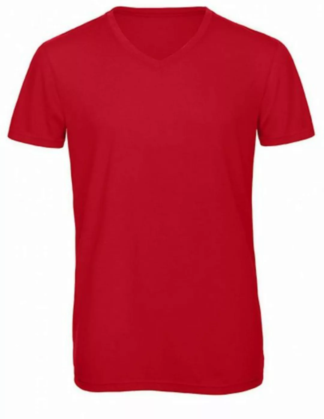 B&C V-Shirt Herren V-Neck Triblend T / langlebig, flexibel + faltenfrei günstig online kaufen