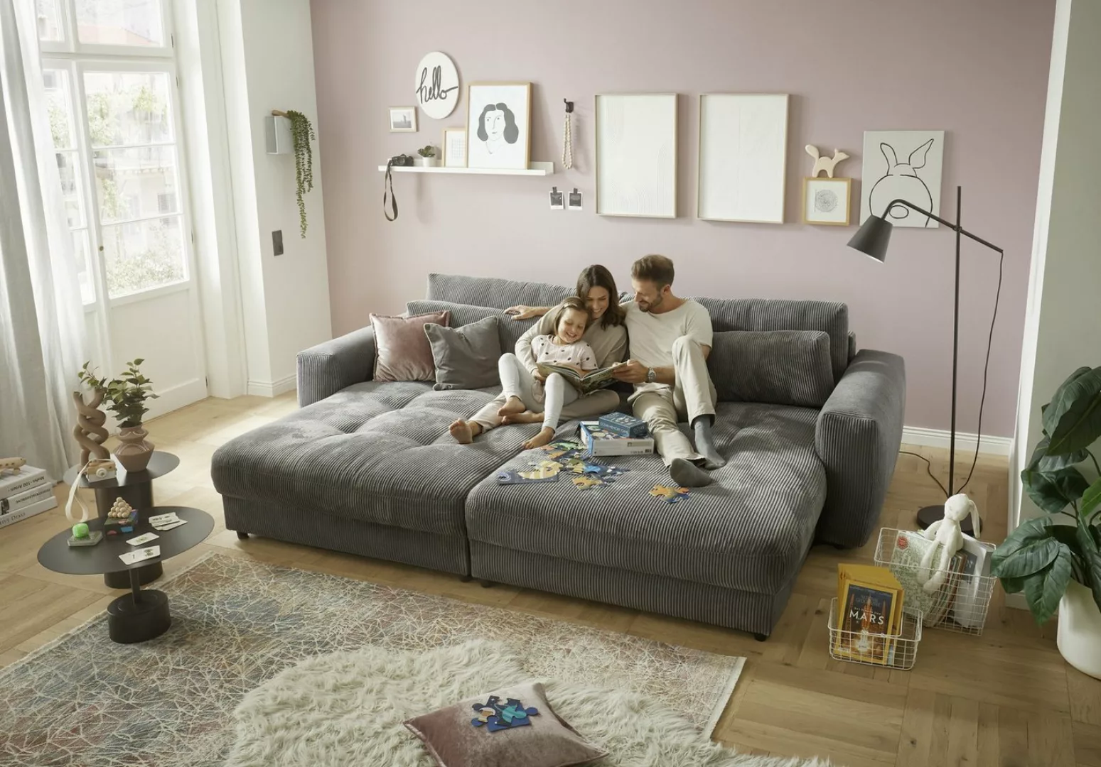 ED EXCITING DESIGN Big-Sofa Barura, mit Rückenkissen günstig online kaufen