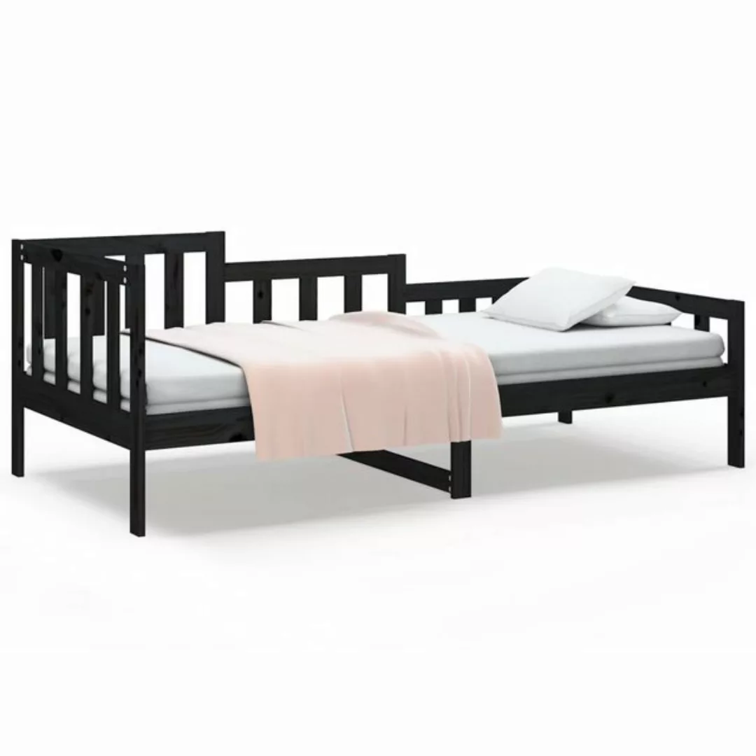 furnicato Bett Tagesbett Schwarz 90x200 cm Massivholz Kiefer (1-tlg) günstig online kaufen