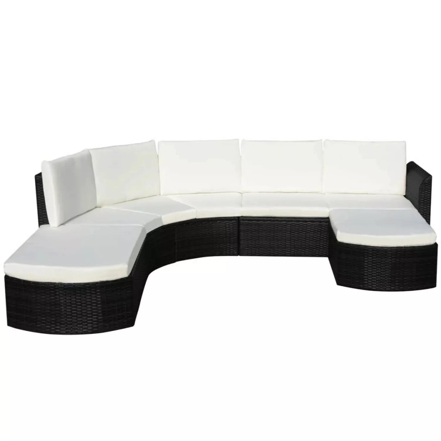 vidaXL 4-tlg Garten-Lounge-Set mit Auflagen Poly Rattan Schwarz Modell 19 günstig online kaufen