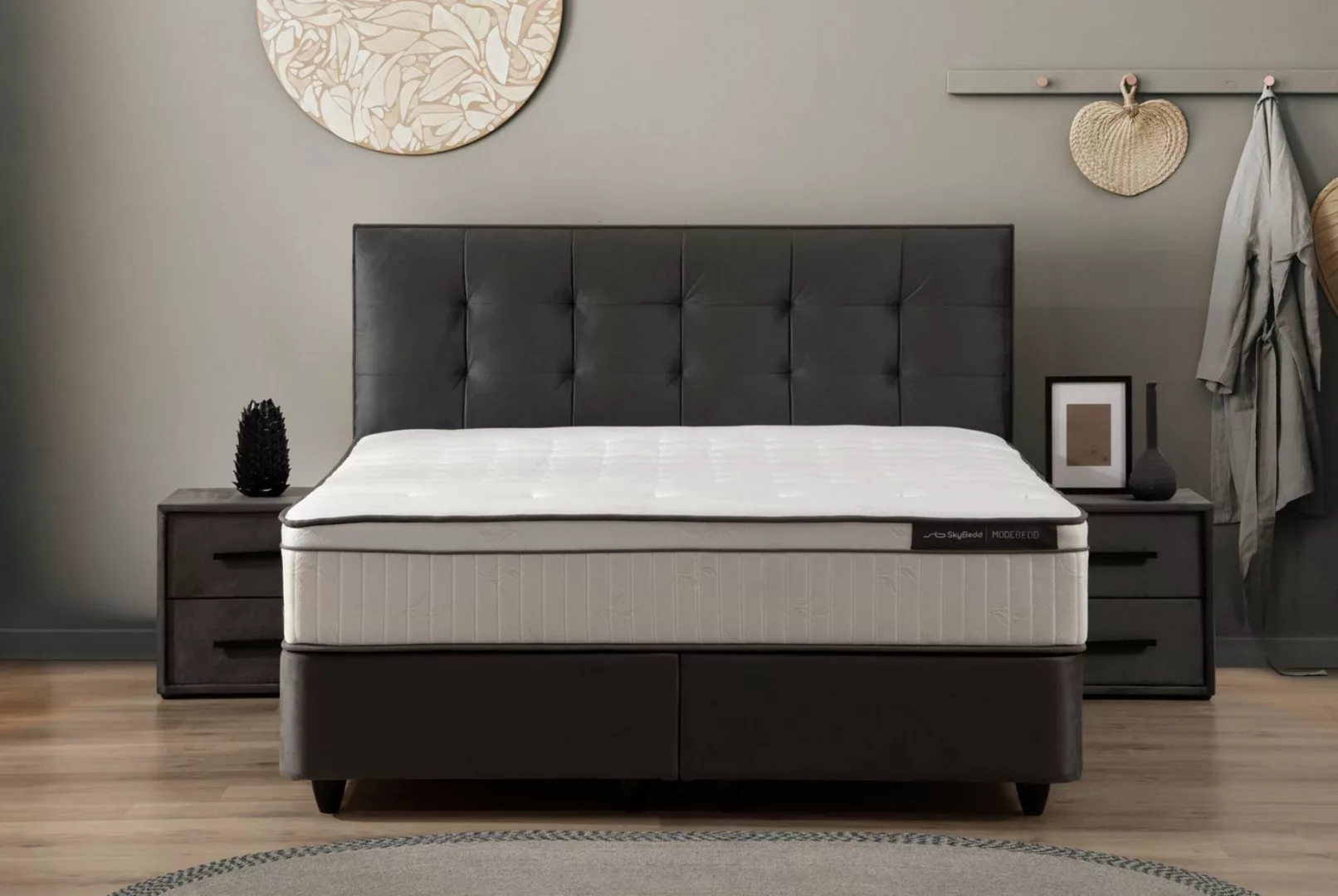 Viva Möbel Boxspringbett MODE (120 x 200 cm, ohne Nachttisch, 4-St), Modern günstig online kaufen