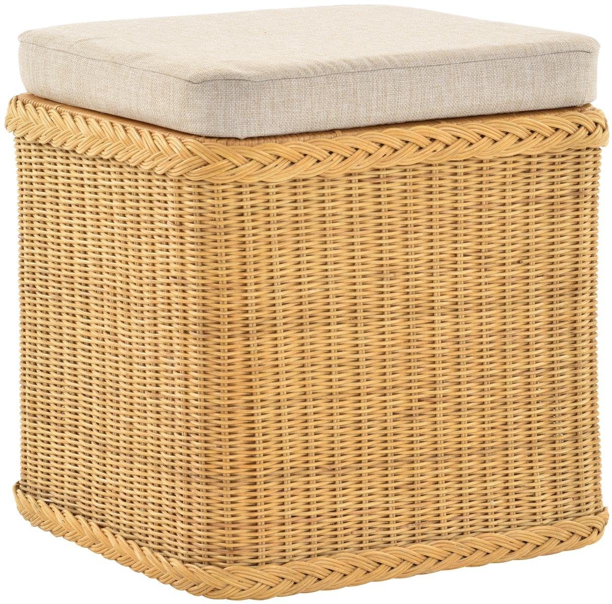 Krines Home Sitztruhe Rattan Wäschekorb Quadratisch günstig online kaufen