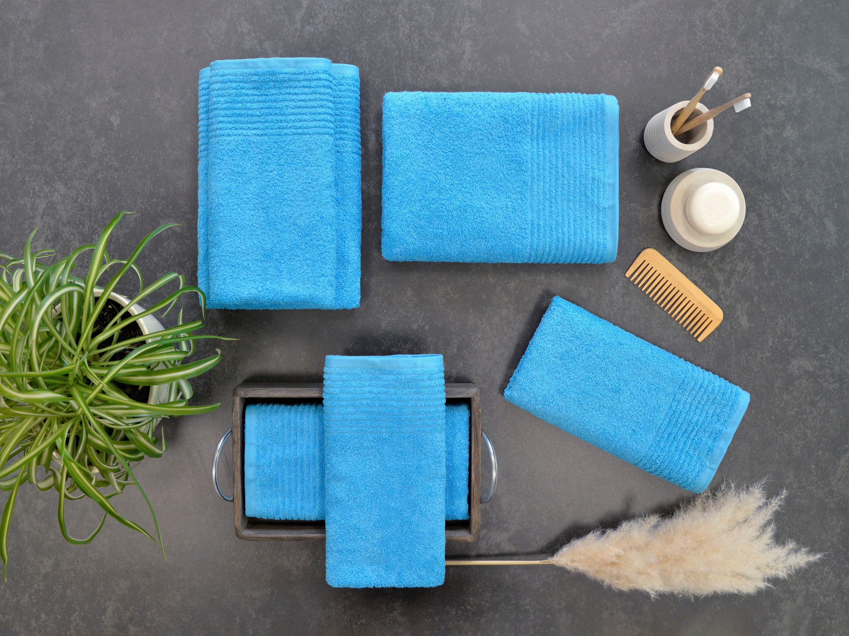 Dyckhoff Handtuch Set »Brillant«, Set, 6 tlg., Walkfrottee, mit Streifenbor günstig online kaufen