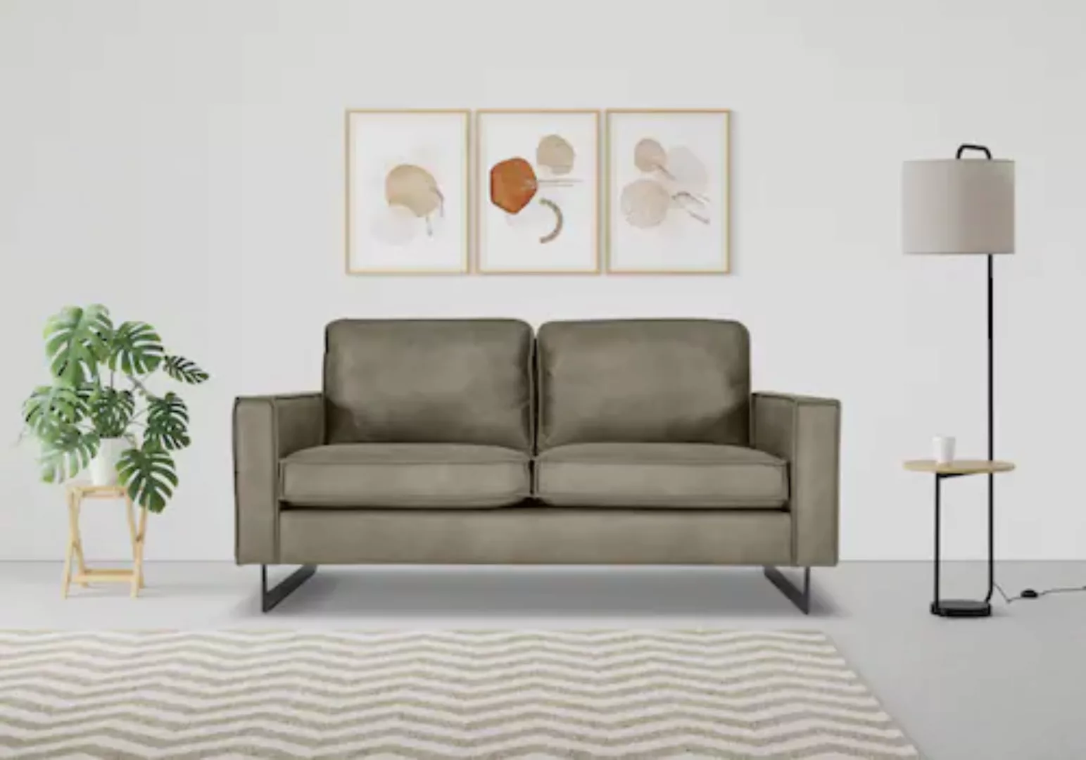 Places of Style 2-Sitzer Pinto, mit Keder, Metallfüßen und auch in Cord Bez günstig online kaufen
