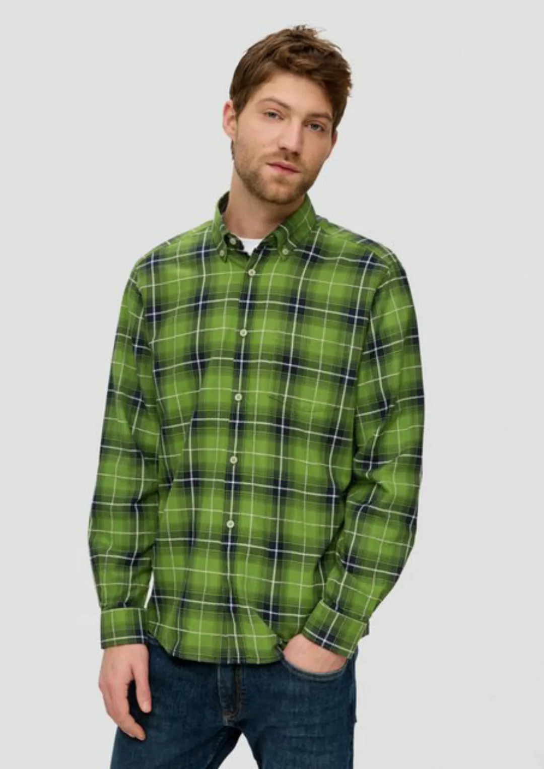 s.Oliver Langarmhemd Regular: Langarmhemd mit Button-down-Kragen günstig online kaufen