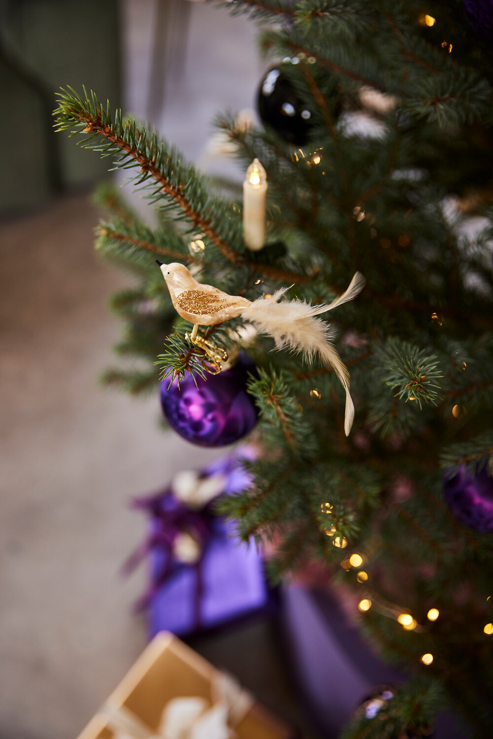 Thüringer Glasdesign Christbaumschmuck "Vogel-Set", (3 tlg.), mit Echtfeder günstig online kaufen