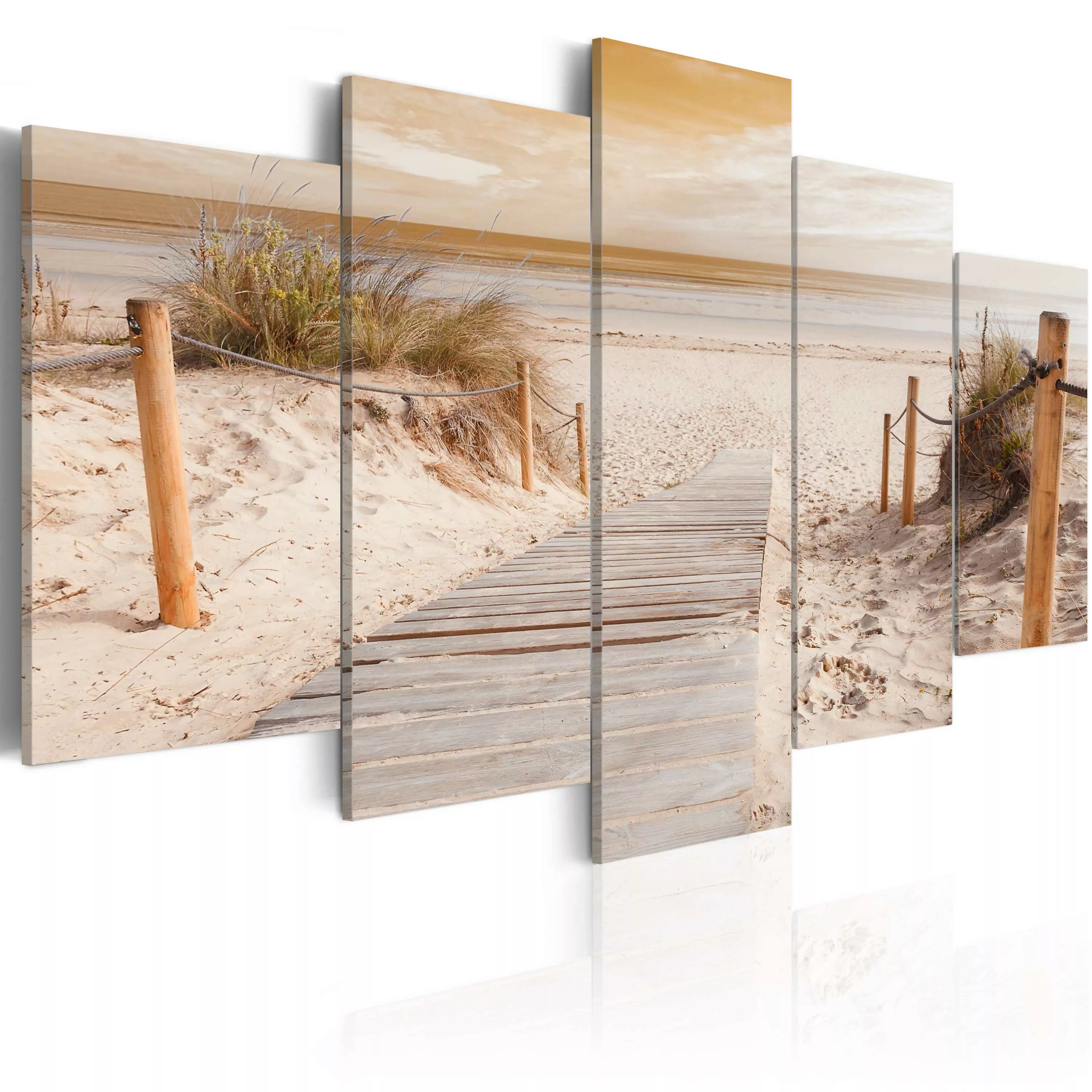 Wandbild - Morning on the beach - sepia günstig online kaufen